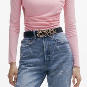 NWT Zara “Love You” Belt